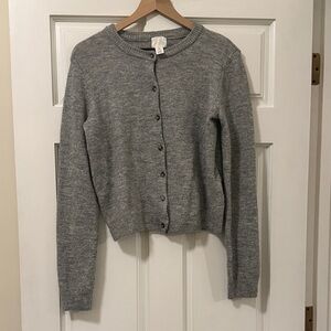 Gray Women's Cardigan Sweater